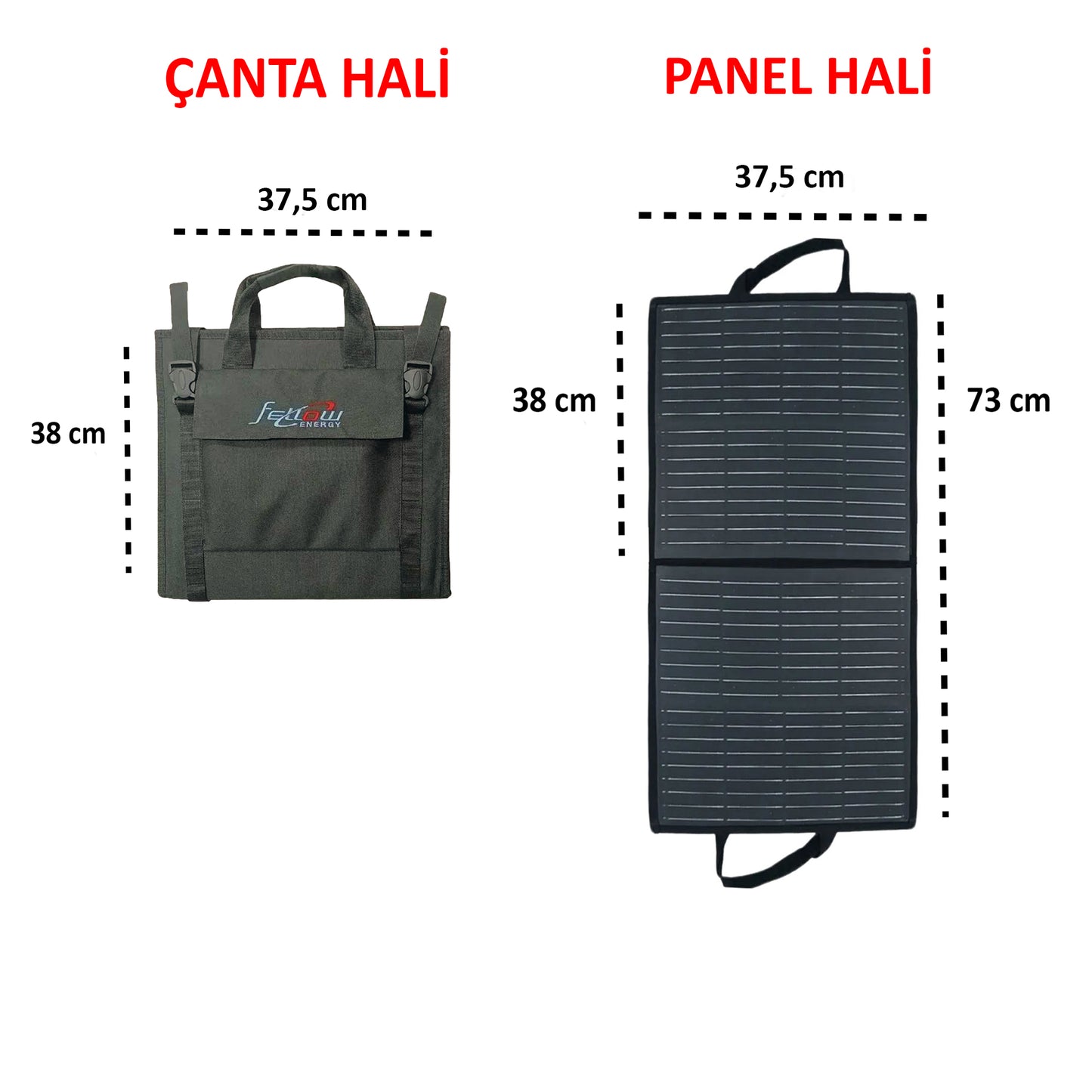 Fellow 50w Foldable Bag Type Solar Solar Panel Set + Powerbank