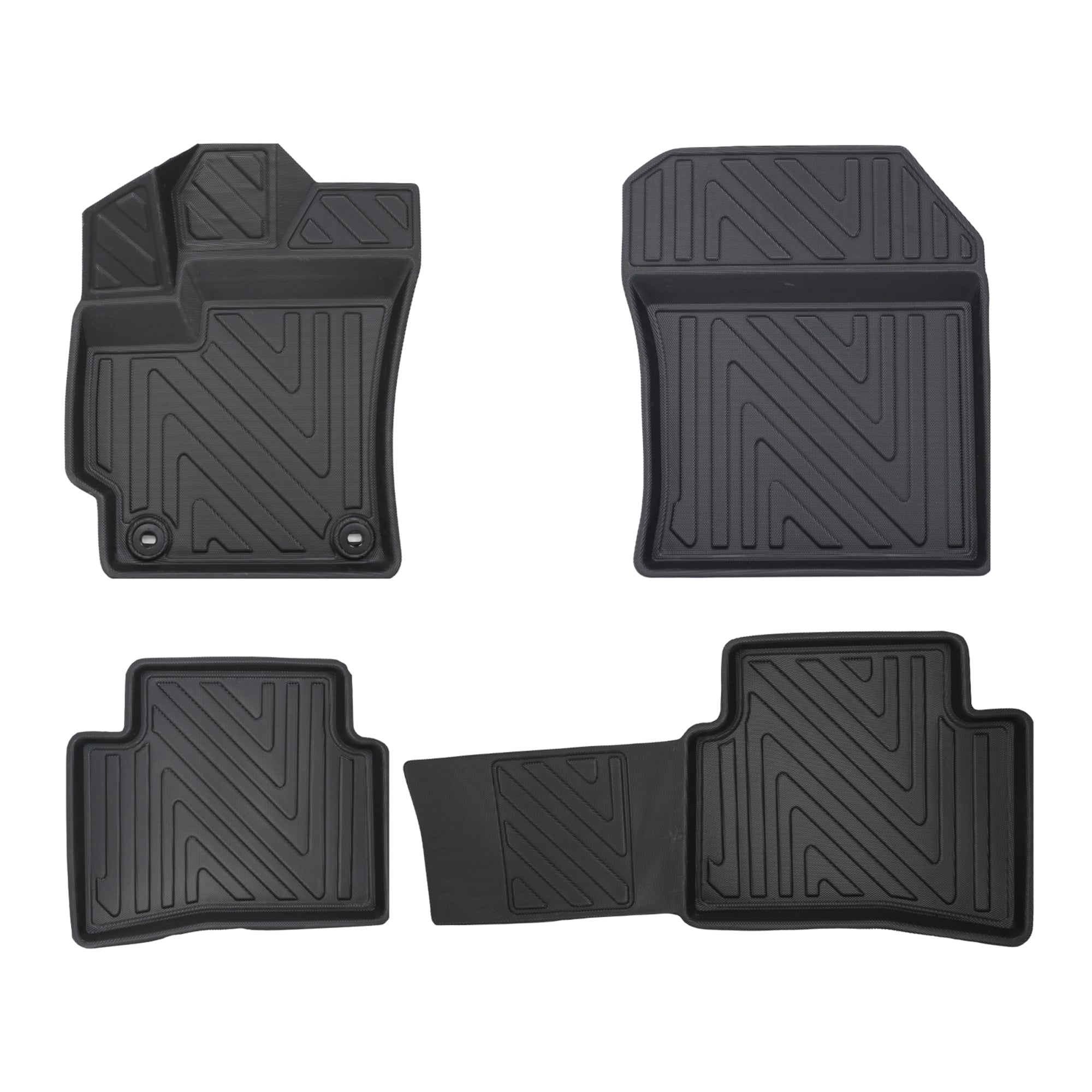 Fußmatten Set für Toyota Corolla 2018 4-teiliges 3D Auto-Fußmatten-Set – Universell | Hoher Rand | Zuschneidbar | Rutschfest | Ganzjahrestauglich