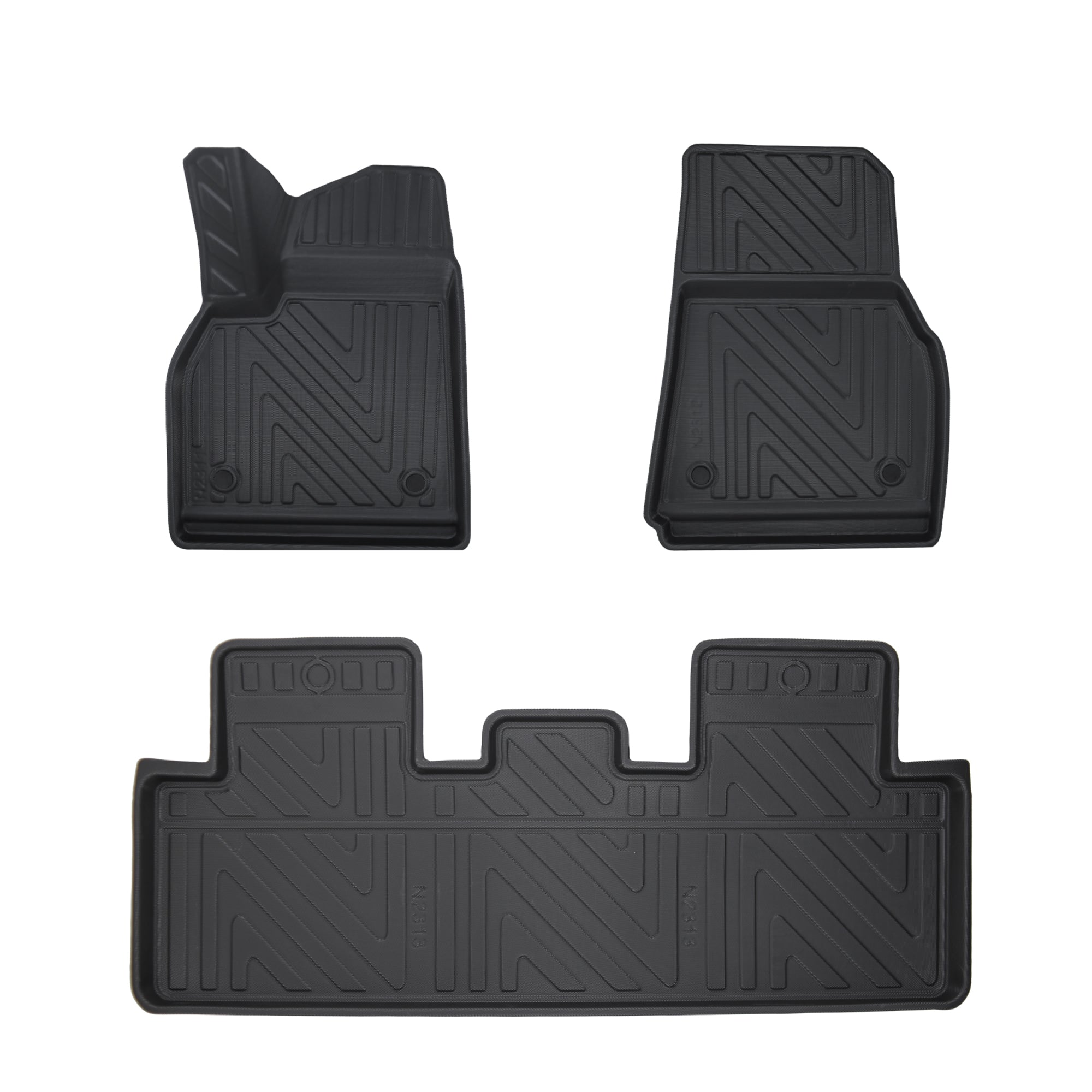 Fußmatten Set für Tesla 2019 4-teiliges 3D Auto-Fußmatten-Set – Universell | Hoher Rand | Zuschneidbar | Rutschfest | Ganzjahrestauglich