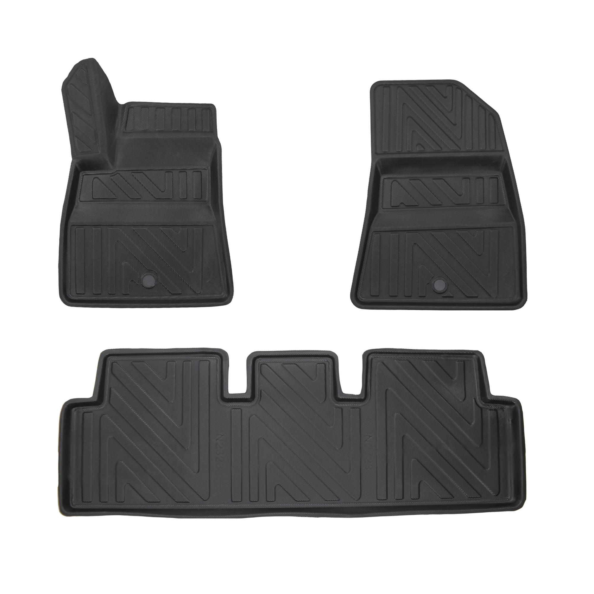 Fußmatten Set für Tesla Model 3 2017 4-teiliges 3D Auto-Fußmatten-Set – Universell | Hoher Rand | Zuschneidbar | Rutschfest | Ganzjahrestauglich