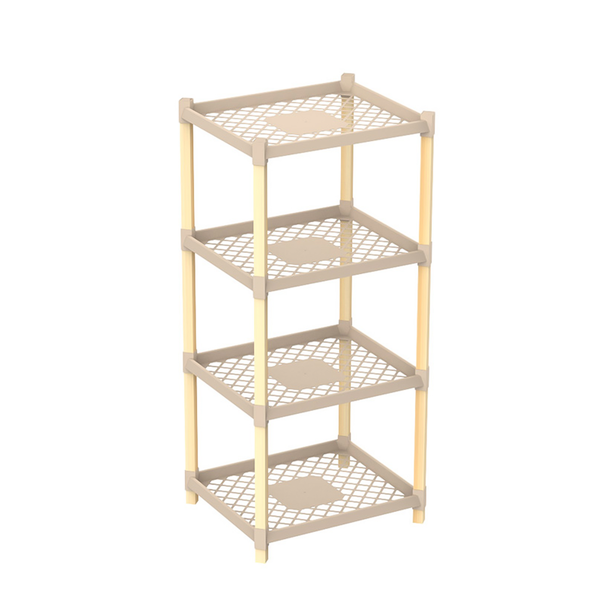 Fixwood 4-stufiges Aufbewahrungsregal – Stabiler Organizer mit Belüfteten Böden | Multifunktionales Standregal