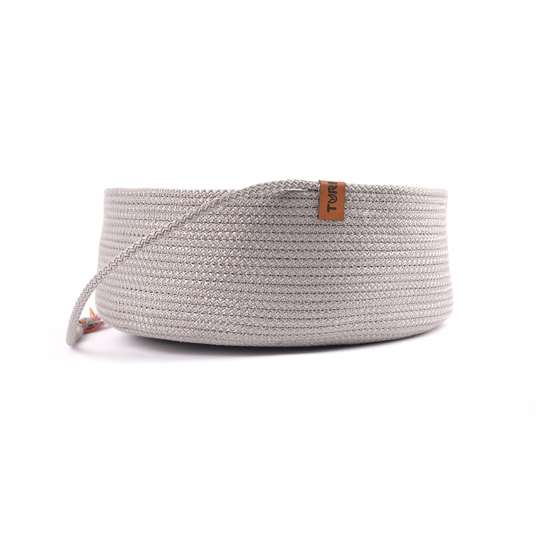 Jute Katzenbett mit Schweif Grau