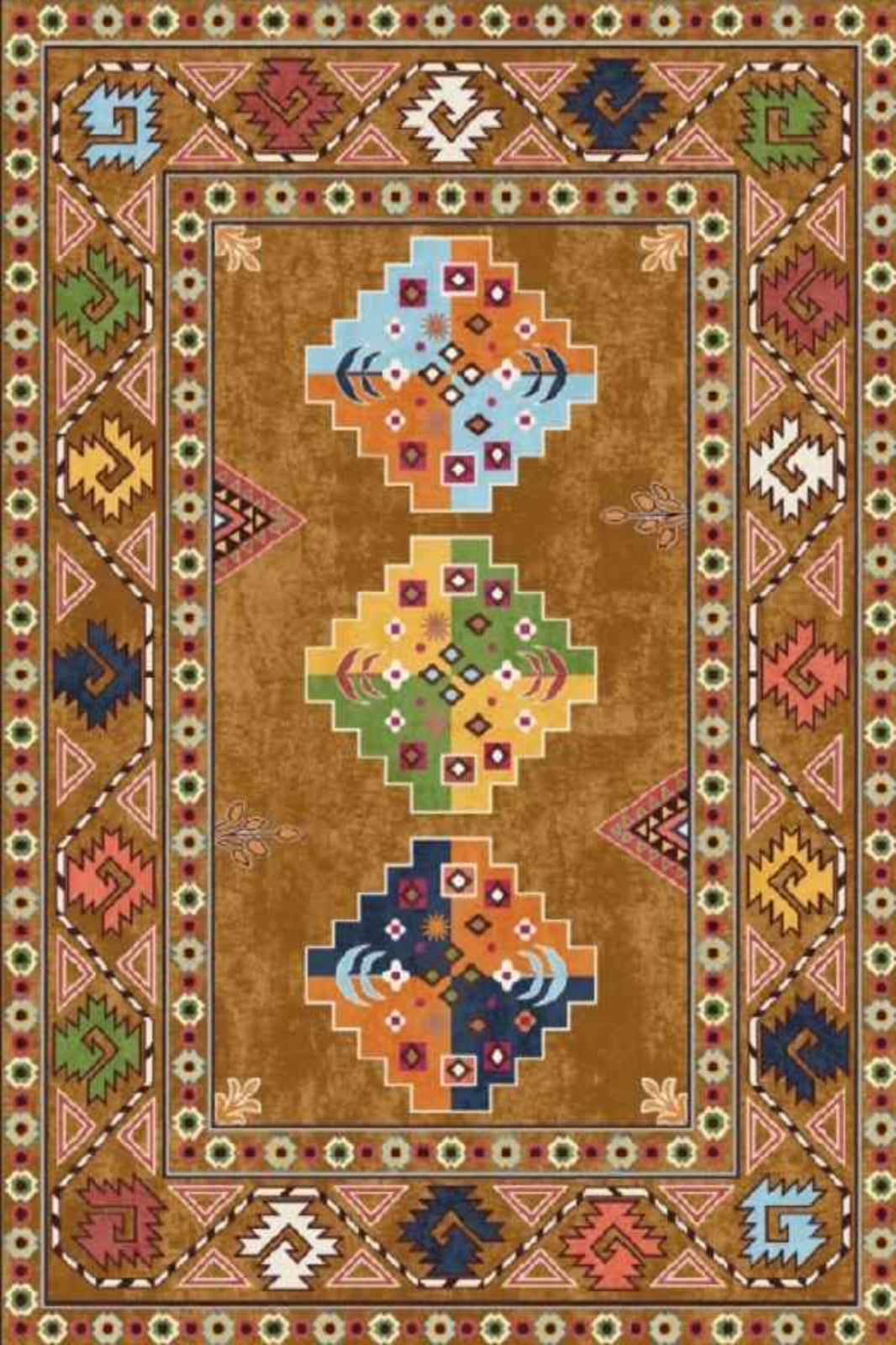 Mimoza Digital Premium Teppich – Rutschfeste Unterseite | Waschbar | Weich & Strapazierfähig