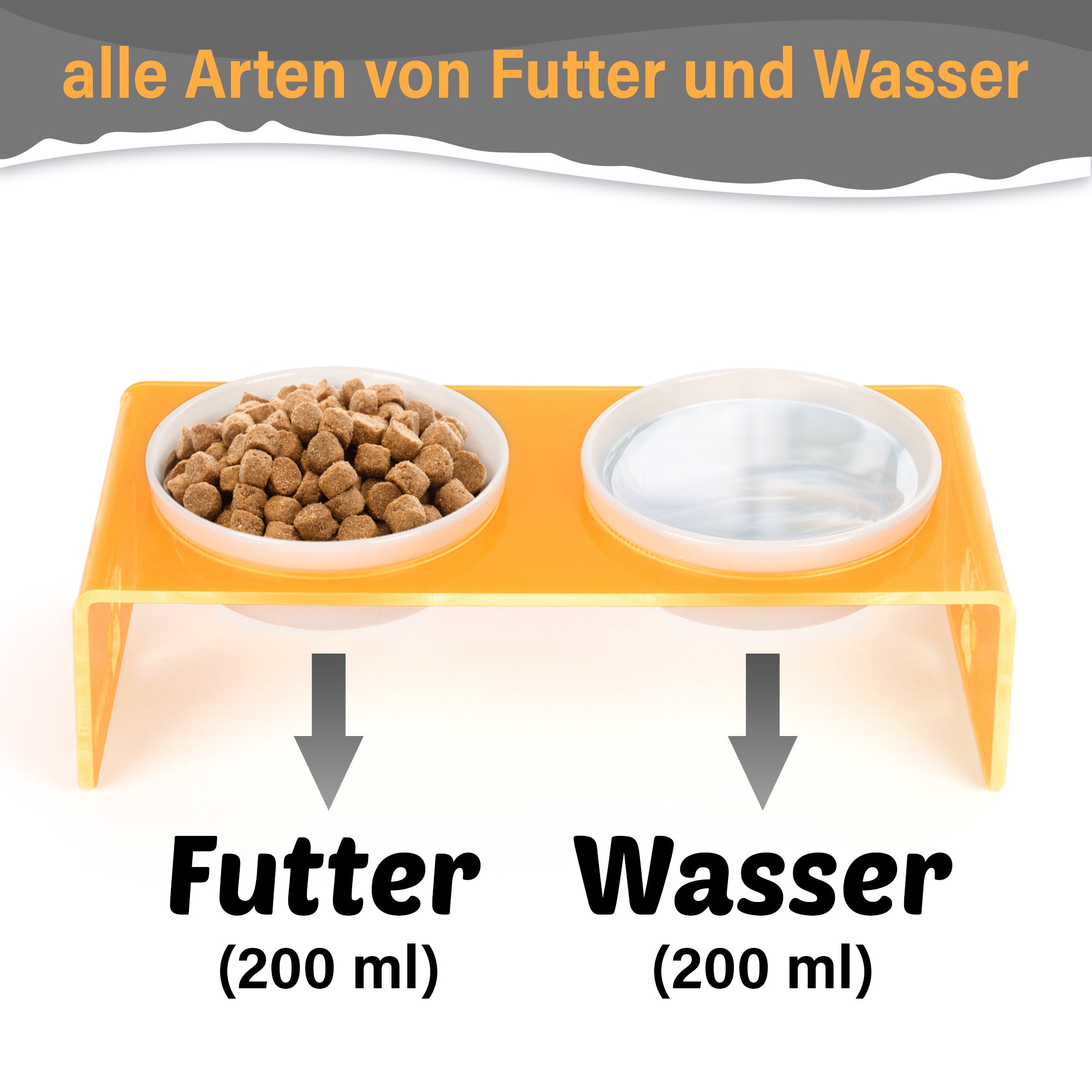 Plexi Futternapf Orange