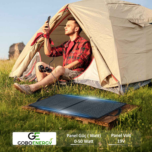 Fellow 50w Foldable Bag Type Solar Solar Panel Set + Powerbank