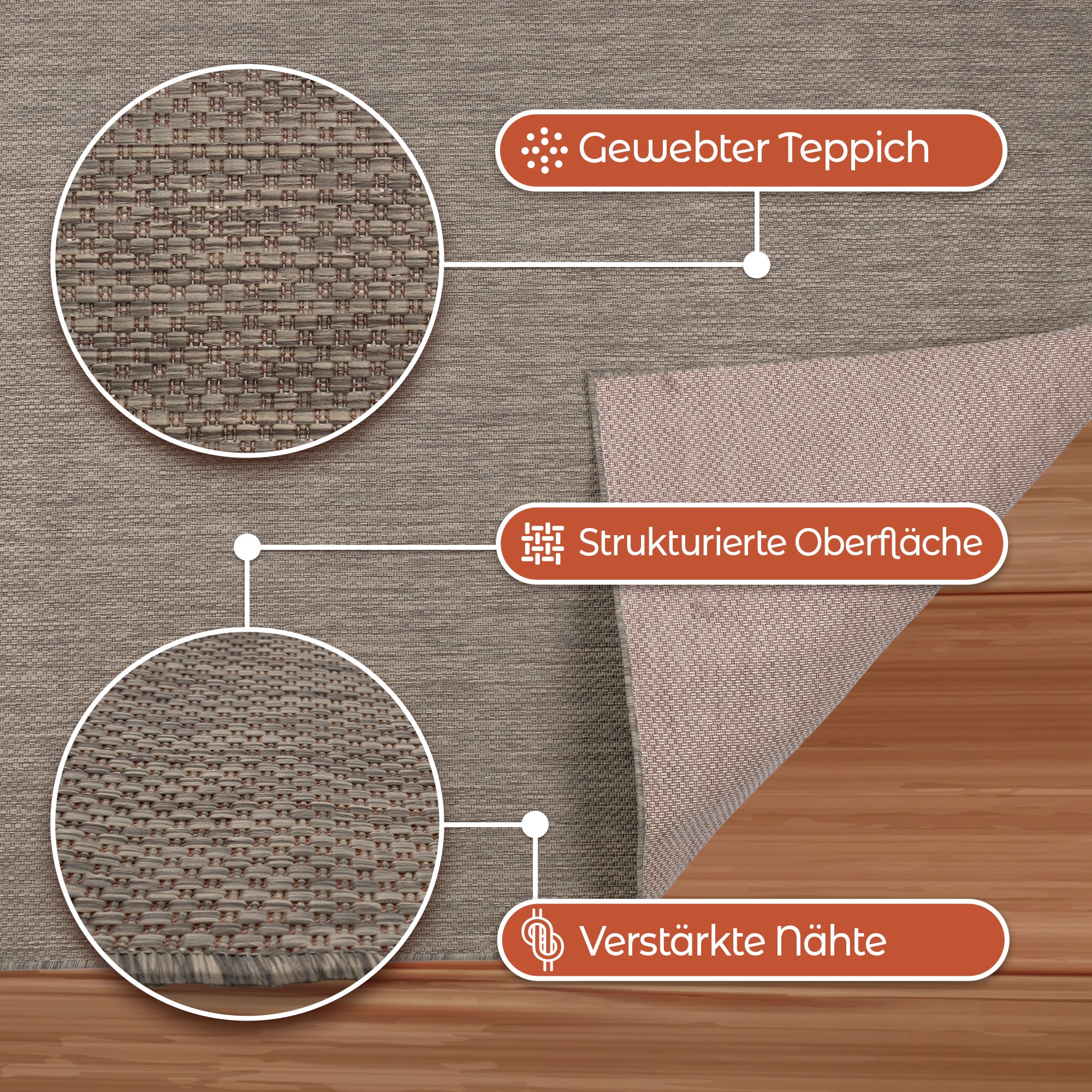 Pagan Premium Teppich – Rutschfeste Unterseite | Waschbar | Weich & Strapazierfähig