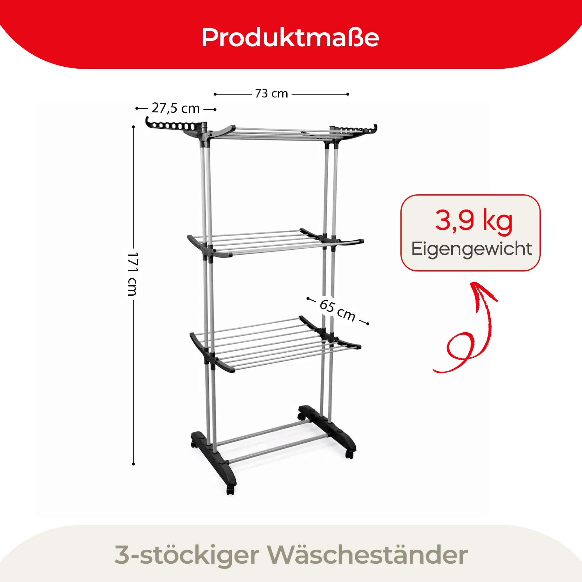 Wäschetrockner Flyby Dreistufig Aluminium